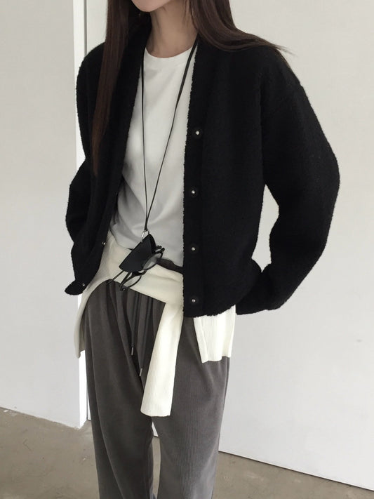 Wool Fleece Cardigan