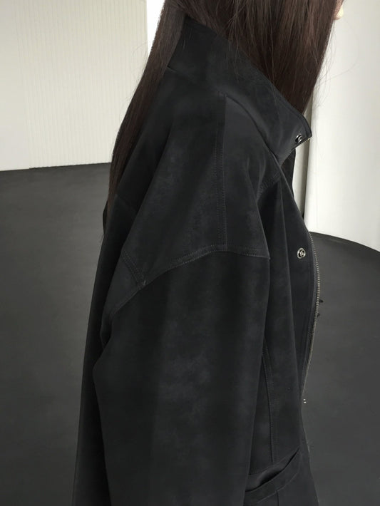 Trench Leather Jacket