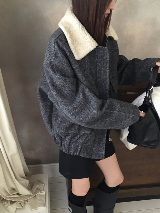 Herringbone Fleece Jacket