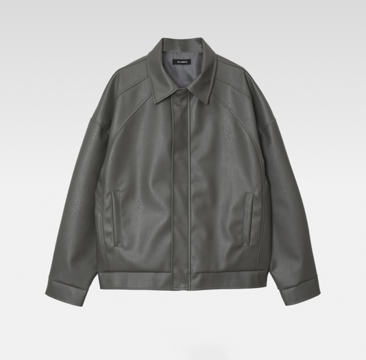 Raglan Leather Jacket