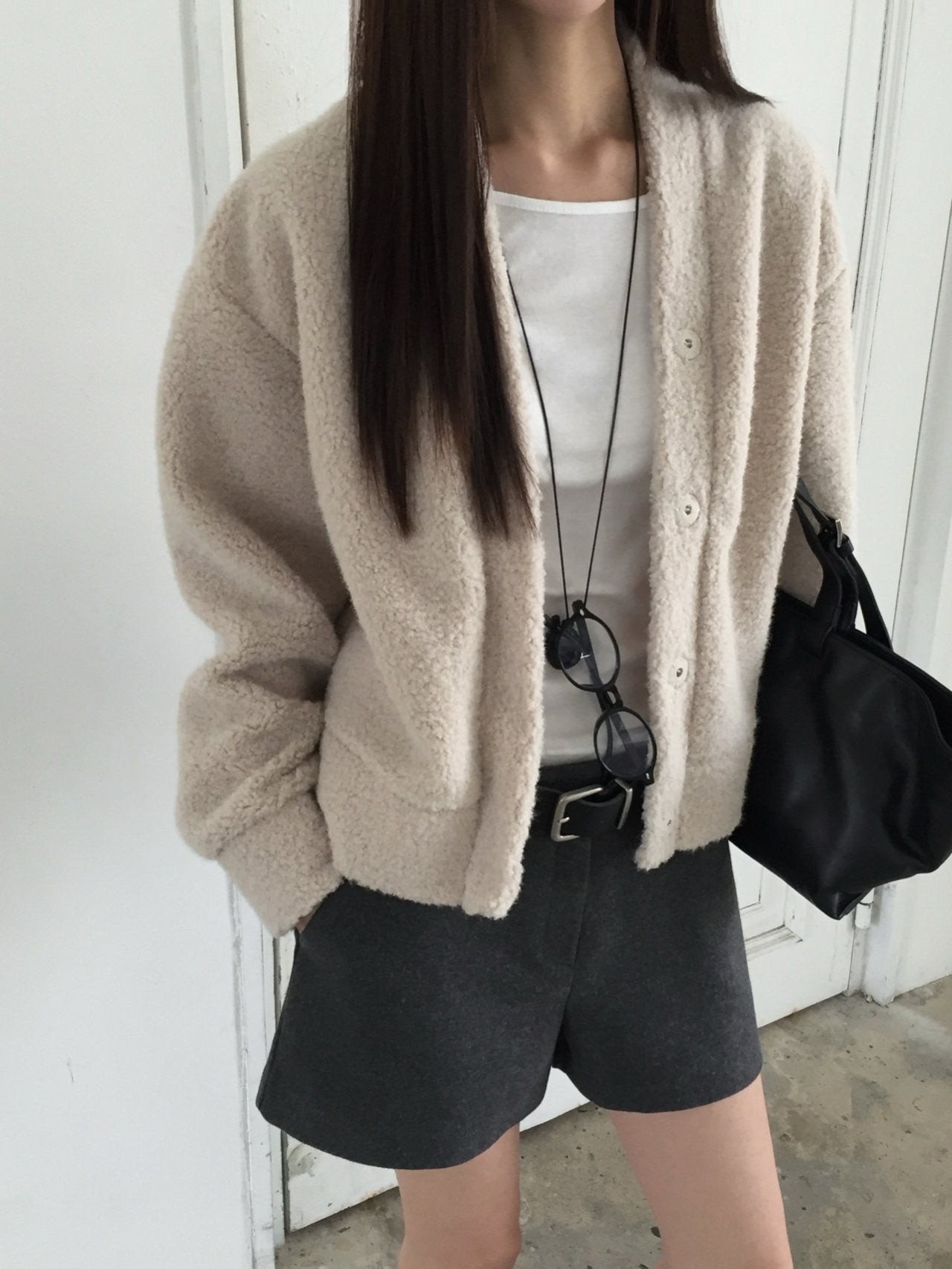 Wool Fleece Cardigan
