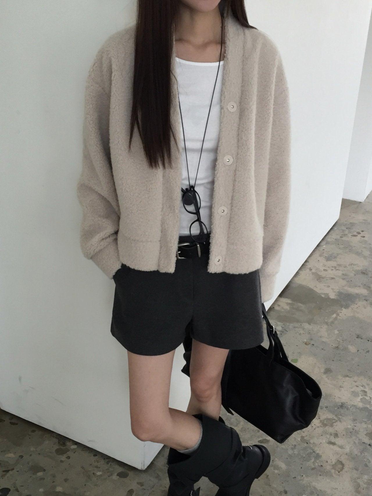 Wool Fleece Cardigan