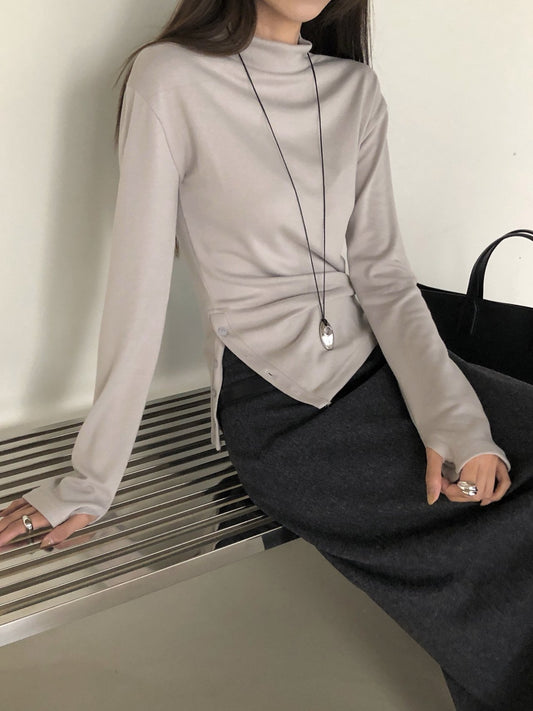 Side Cut Turtle Neck