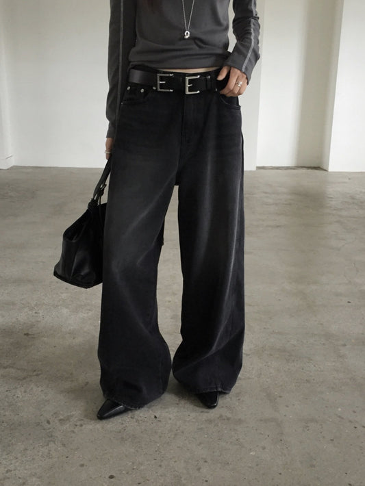 Moor Black Thermal Denim