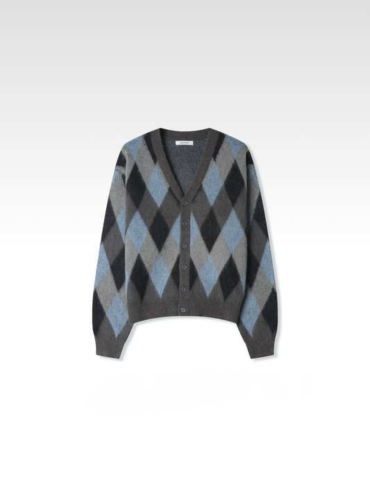 Argyle Knit Cardigan