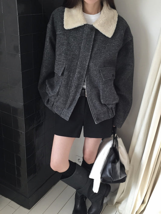 Herringbone Fleece Jacket