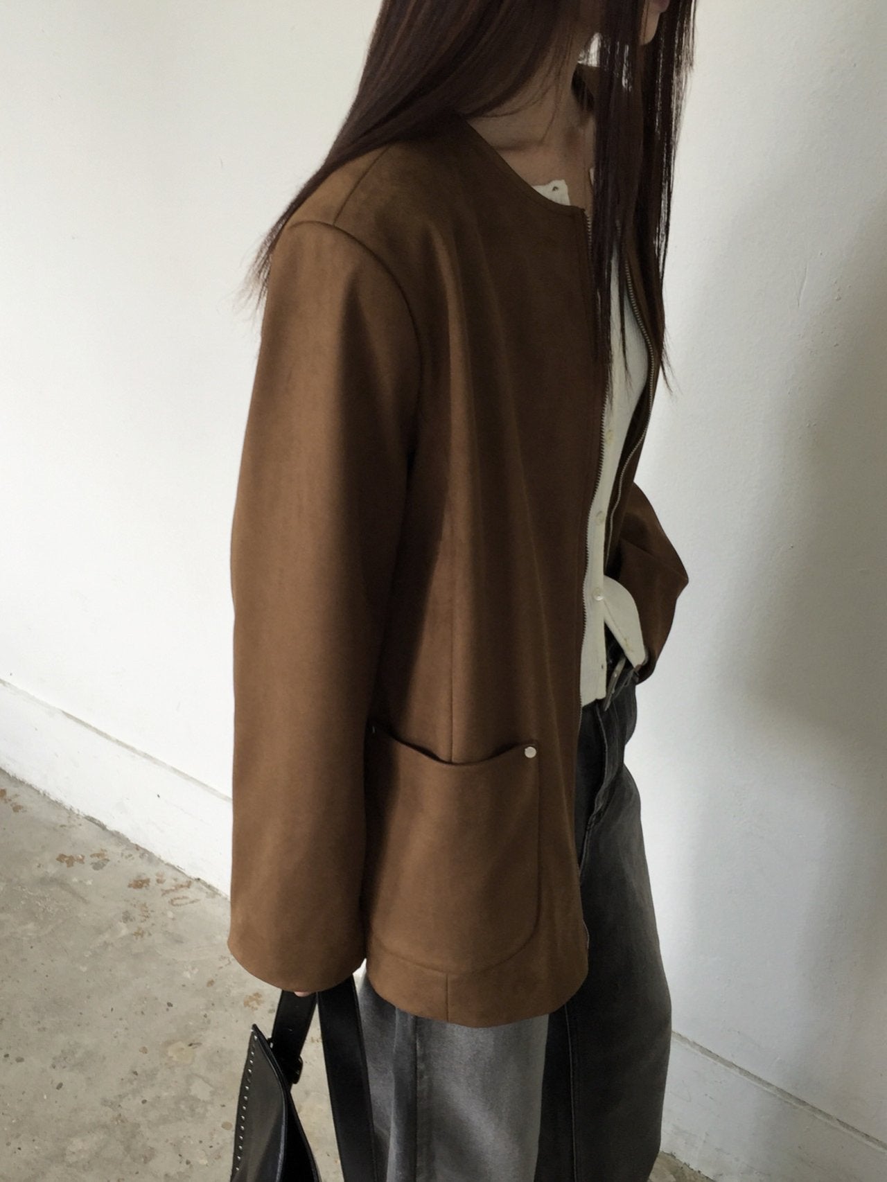 Suede Half Jacket
