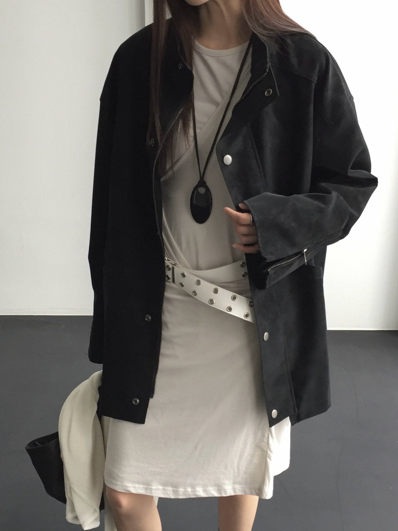 Trench Leather Jacket