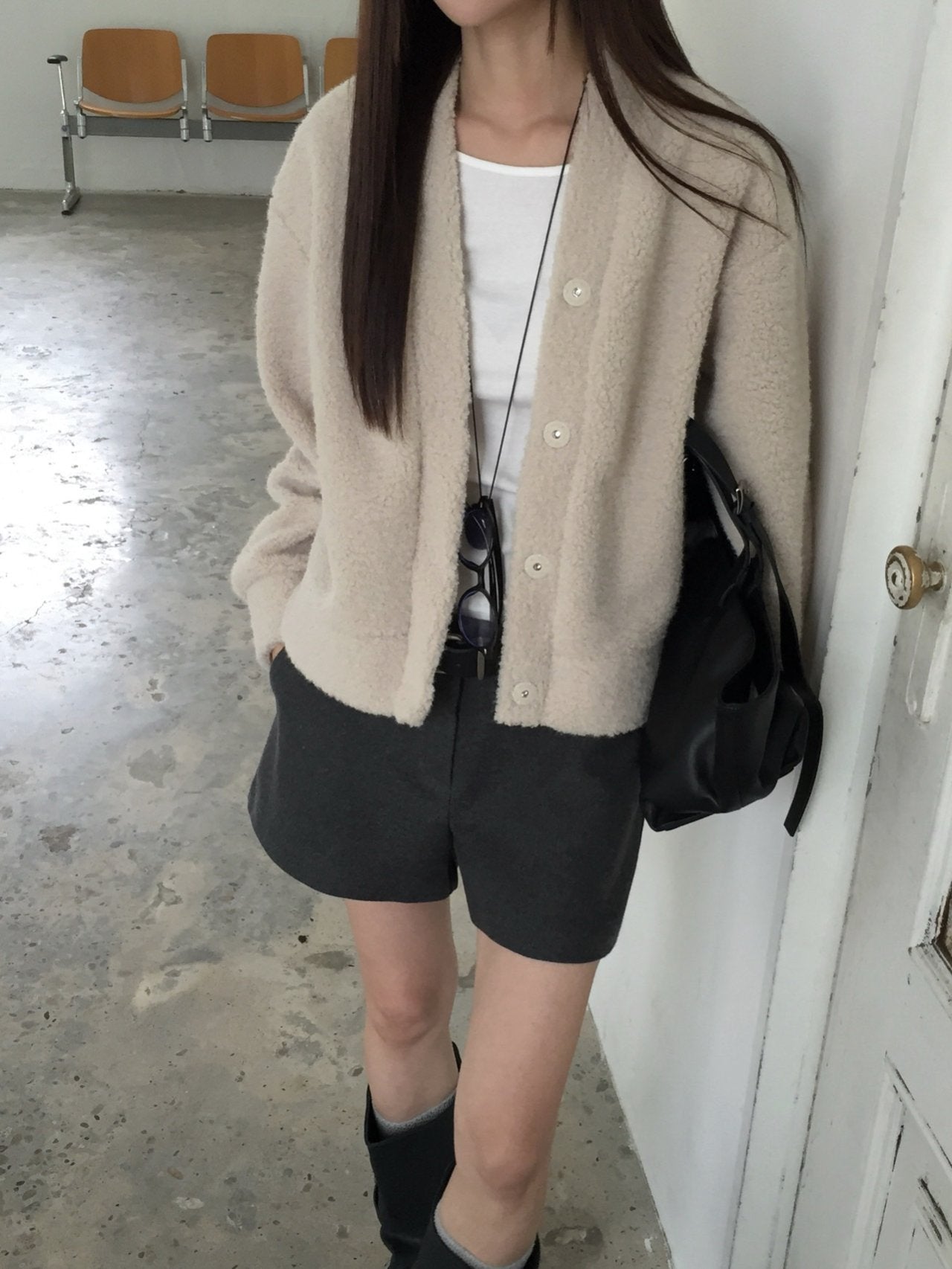 Wool Fleece Cardigan
