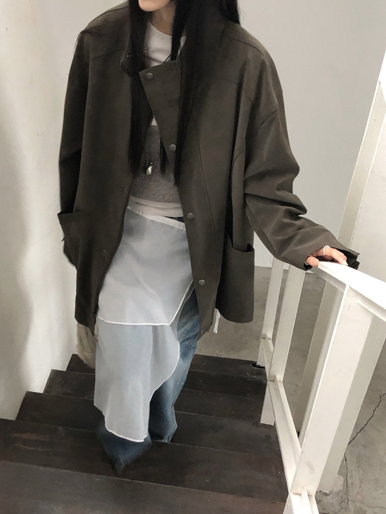 Trench Leather Jacket