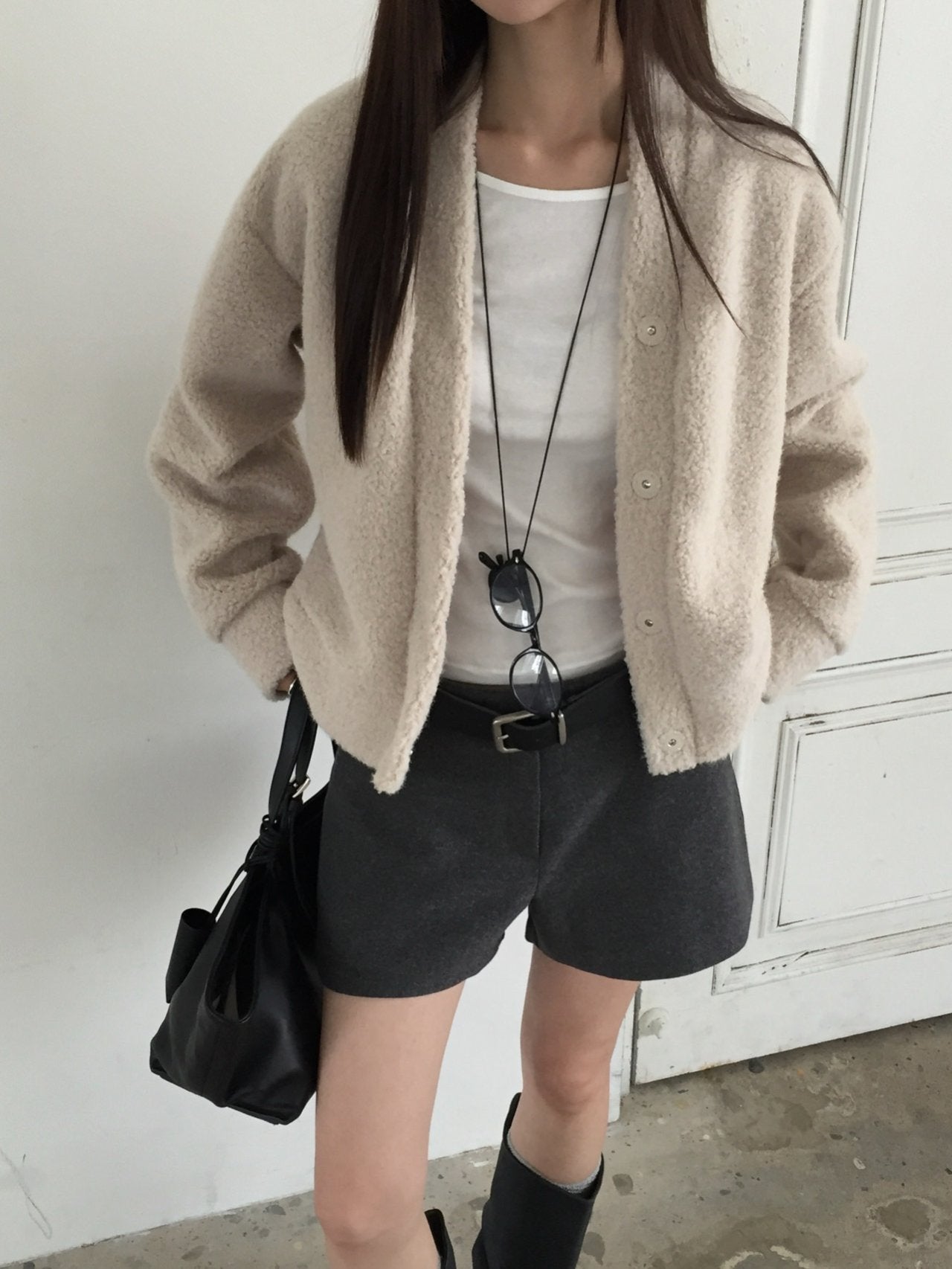 Wool Fleece Cardigan