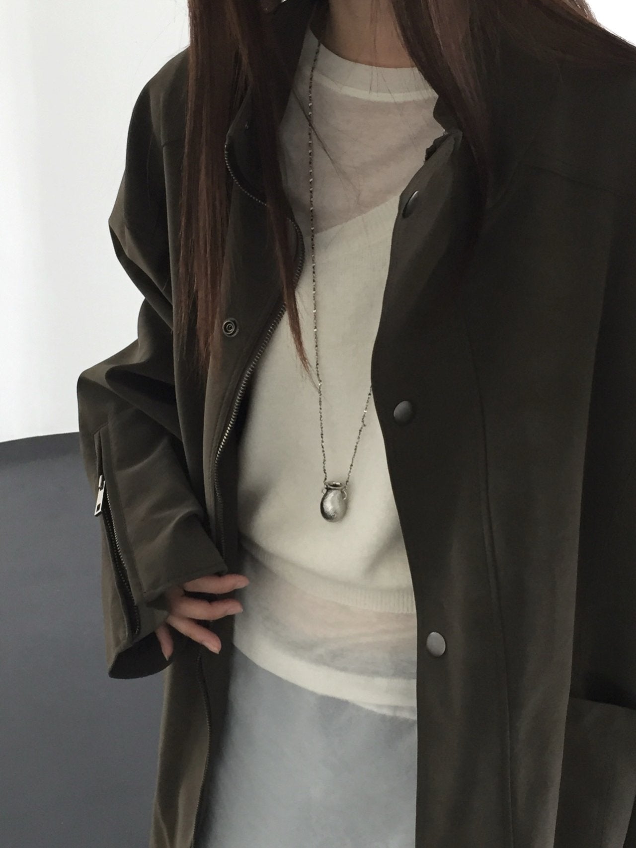 Trench Leather Jacket