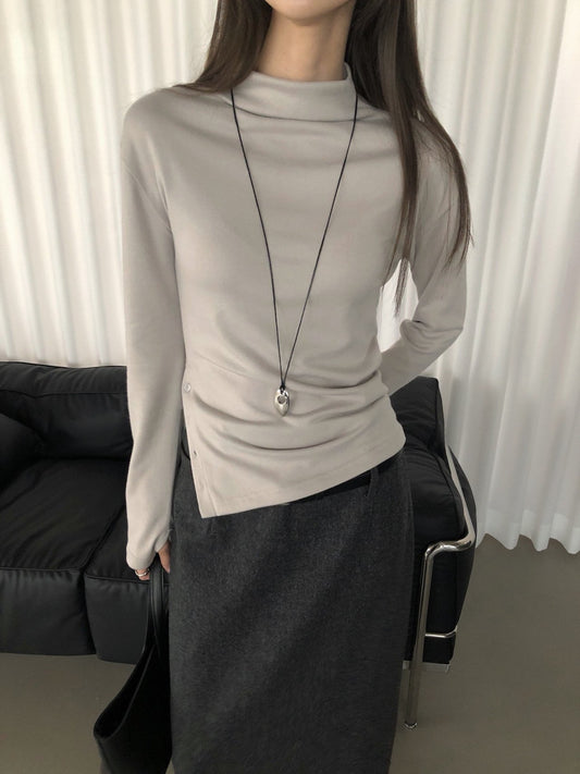 Side Cut Turtle Neck