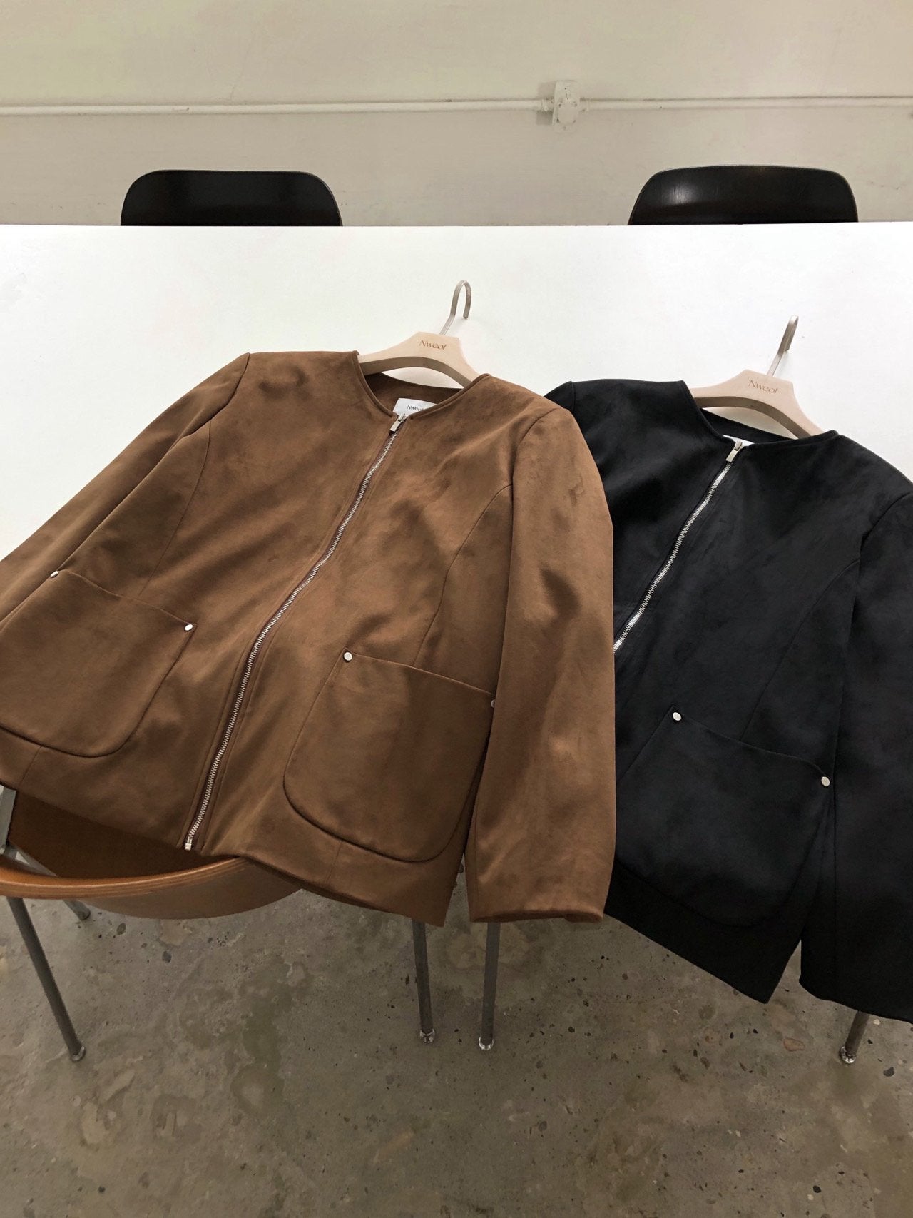 Suede Half Jacket
