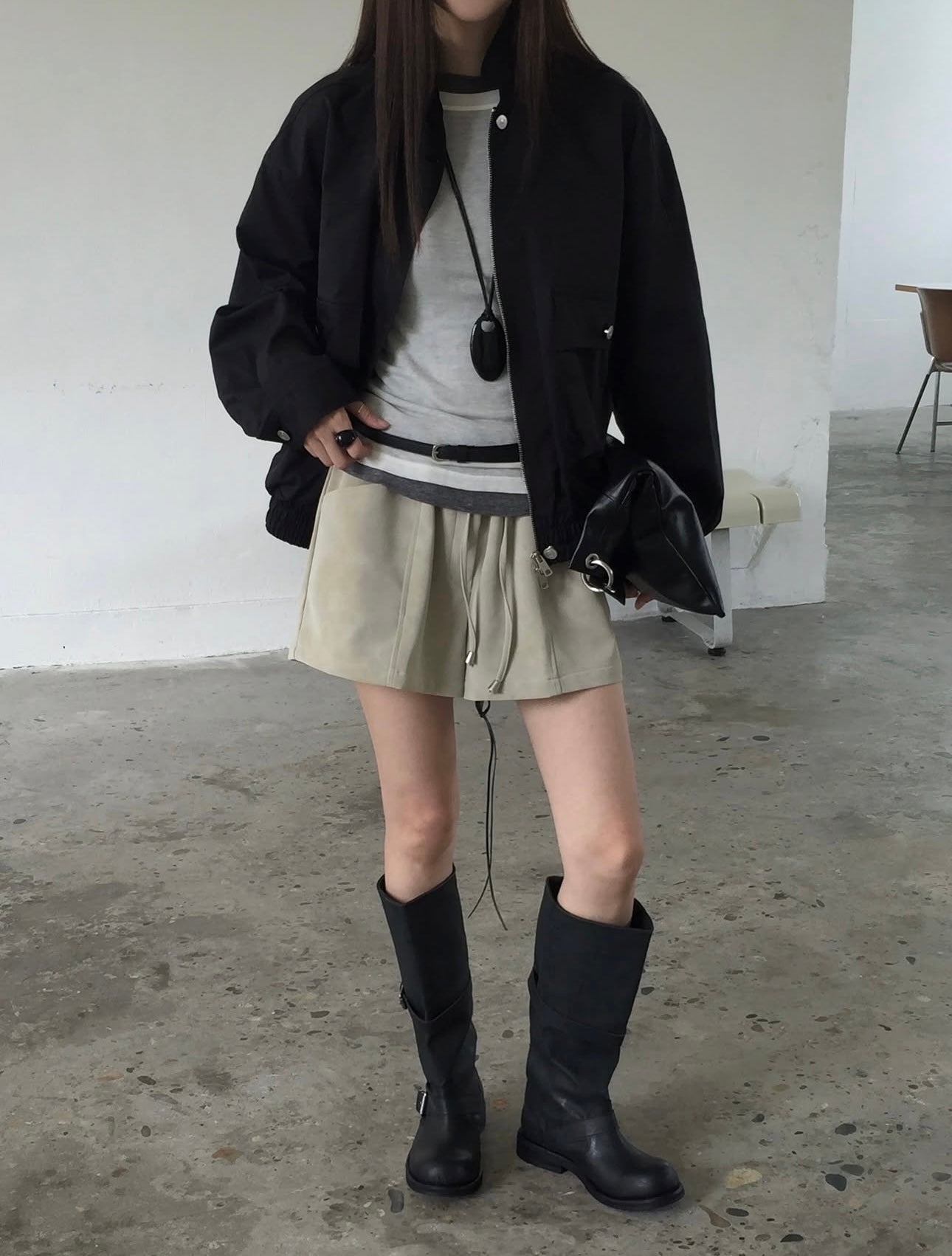 Suede Leather Shorts