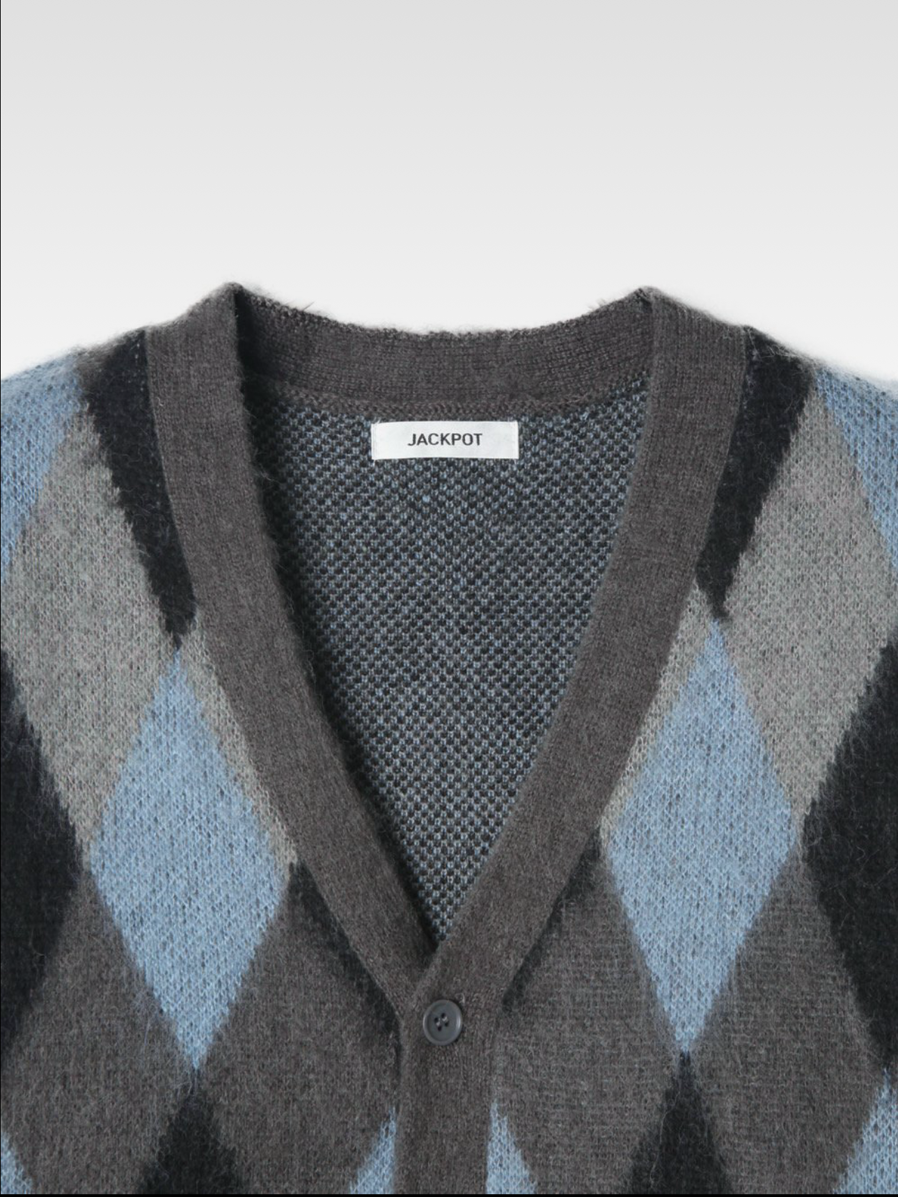 Argyle Knit Cardigan