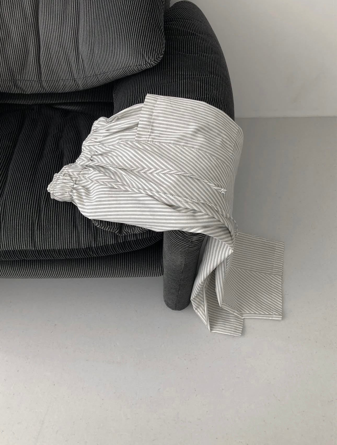 Stripe Cotton Trousers