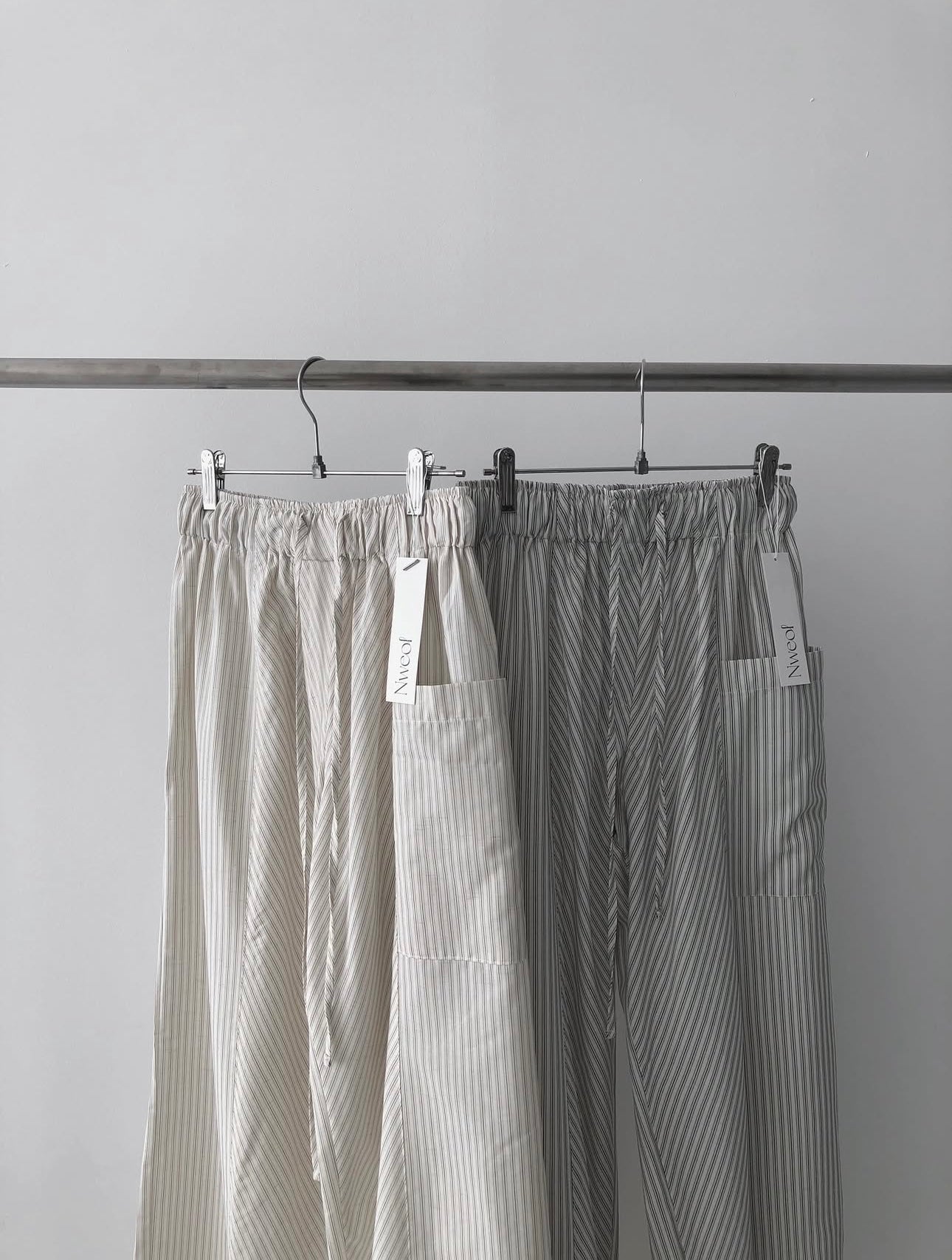 Stripe Cotton Trousers